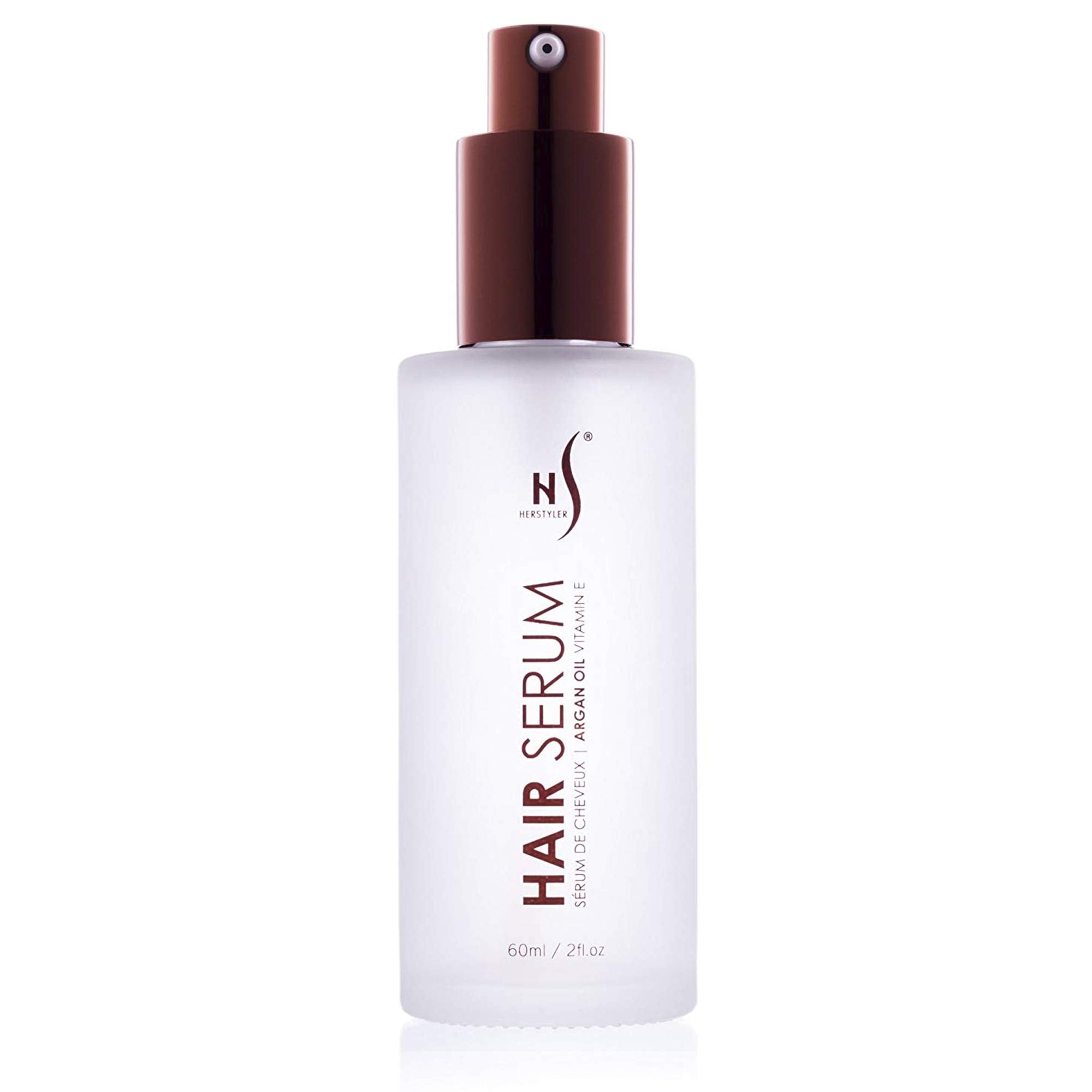 HerStyler Hair Repair Serum - Argan Oil Hair Serum for Frizz Control, Shine and Straightening - Serum for Hair with Vitamin E and Aloe Vera - 2 Fl. Oz. / 60 Ml